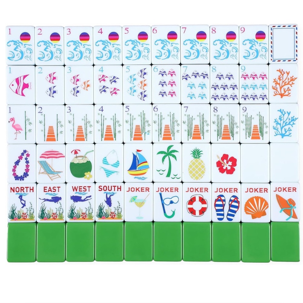 Summer Splash Mahjong Tile Set - LAST ONE!